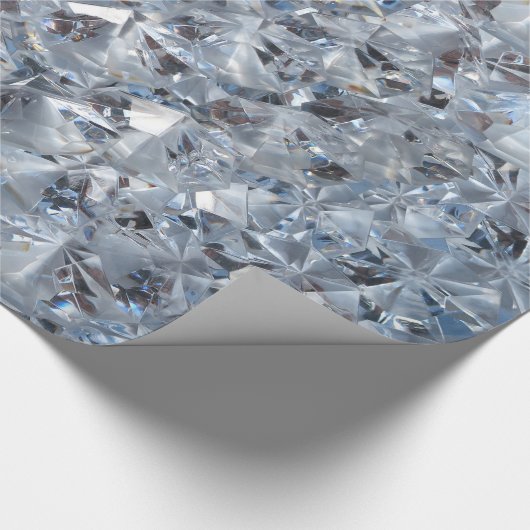 Ice Blue Diamond Crystals Style Cadeaupapier (Hoek)