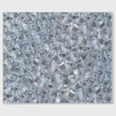 Ice Blue Diamond Crystals Style Cadeaupapier (Vlak)
