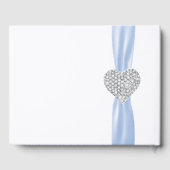 Ice Blue Diamond Heart Wedding Guestbook Gastenboek (Achterkant)