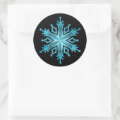 Ice Blue en Black Sneeuwvlok Stickers (Tas)