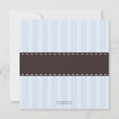 Ice Blue en Dark Brown Inset Square Invitations Kaart (Achterkant)