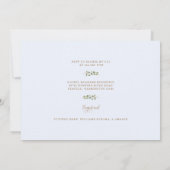 Ice Blue Eucalyptus Gold Text Vrijgezellenfeest Kaart (Achterkant)