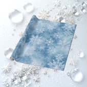 Ice Blue Fairytale Winter Silver Snowflakes Frost  Cadeaupapier