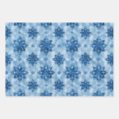 Ice Blue Fairytale Winter Snowflakes Decoupage  Inpakpapier Vel (Voorkant)