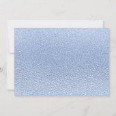 Ice Blue Foil Foto First Heilige Communie Kaart (Achterkant)