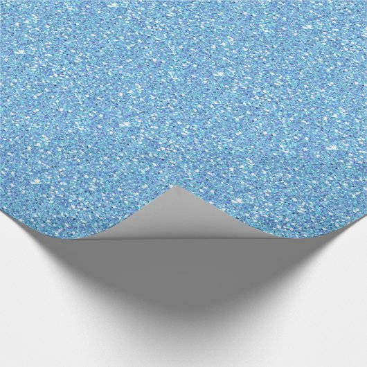 Ice Blue Glitter Cadeaupapier (Hoek)