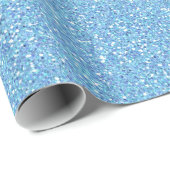 Ice Blue Glitter Cadeaupapier (Rol Hoek)