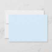 Ice Blue Gold Confetti RSVP Weddenschap Response Kaartje (Achterkant)