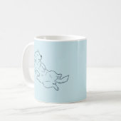 Ice Blue Golden Retriever Dog Mom Mug Koffiemok (Voorkant links)