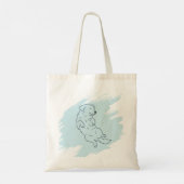Ice Blue Golden Retriever – Resting with My Dog Tote Bag (Achterkant)