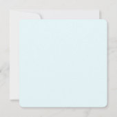Ice Blue Gray Scroll Floral Baptism Invitation Kaart (Achterkant)