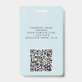 Ice Blue Grey Black Marmer Achtergrond Badge (Achterkant)