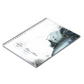 Ice Blue Grey Black Marmer Achtergrond Notitieboek (Linkerzijde)