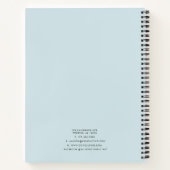 Ice Blue Grey Black Marmer Achtergrond Notitieboek (Achterkant)