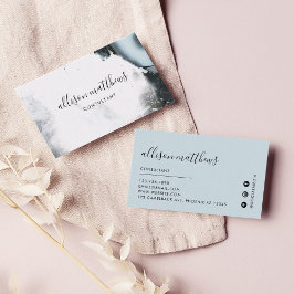 Ice Blue Grey Zwart Marmeren Achtergrond Social Me Visitekaartje