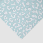 Ice Blue Grote luipaardprint Tissuepapier (Detail)