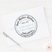 Ice Blue Handmade Gourmet Food Label (Envelop)