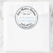 Ice Blue Handmade Gourmet Food Label (Tas)