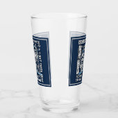 Ice Blue Heart Hockey Words White Logo 2 Glas (Links)