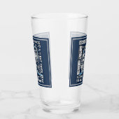 Ice Blue Heart Hockey Words White Logo 2 Glas (Rechts)