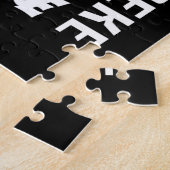 Ice Blue Heart Hockey Words White Logo Legpuzzel (Zijkant)