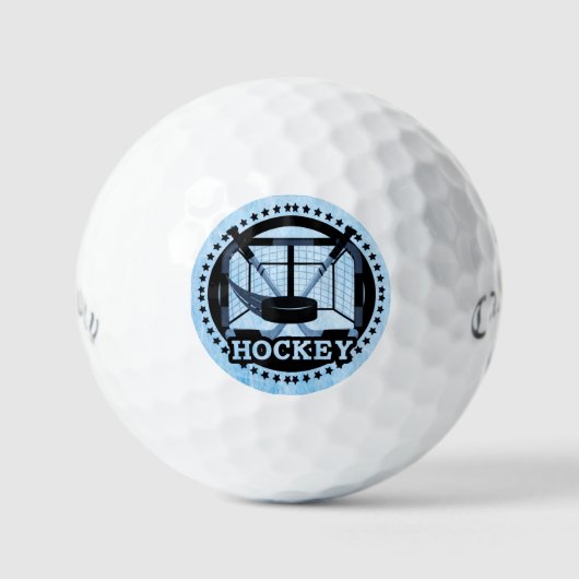 Ice Blue Hockey Golfballen (Voorkant)
