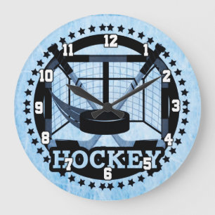 Ice Blue Hockey Grote Klok