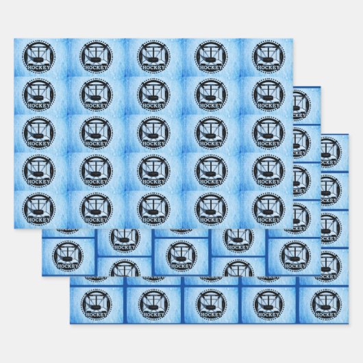 Ice Blue Hockey Inpakpapier Vel (Set)