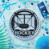 Ice Blue Hockey Papieren Bordje (Feest)