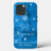 Ice Blue Ho'oponopono en sneeuwvlok op maat Case-Mate iPhone Case (Achterkant)