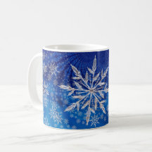 Ice Blue Kerstster Snowflake