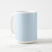 Ice Blue - Kleur Flow monogram Koffiemok (Voorkant links)