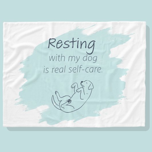 Ice Blue Labrador Retriever Dog Mom Self‑Care  Fleece Deken