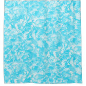 Ice Blue Leaves Douchegordijn (Voorkant)