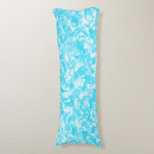 Ice Blue Leaves Lichaamskussen (Voorkant Verticaal)