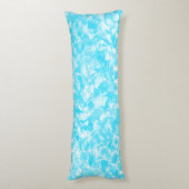 Ice Blue Leaves Lichaamskussen (Achterkant (Verticaal))