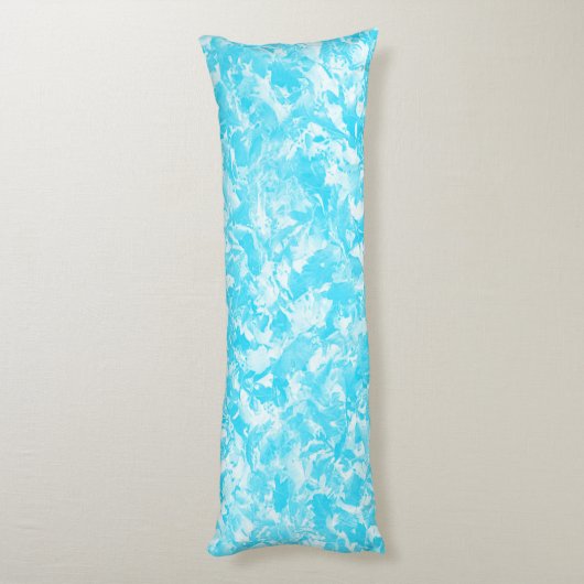 Ice Blue Leaves Lichaamskussen (Achterkant (Verticaal))