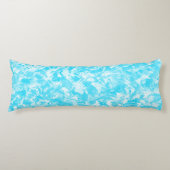 Ice Blue Leaves Lichaamskussen (Voorkant)