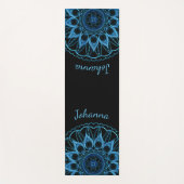 Ice Blue Mandala Flower Yoga Mat (Voorkant)