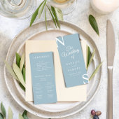 Ice Blue minimalistische vet Initialen bruiloft pr