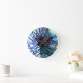 Ice Blue Monkey Puzzle Tree in Winter Ronde Klok (Huis)