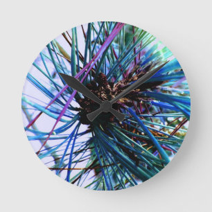 Ice Blue Monkey Puzzle Tree in Winter Ronde Klok