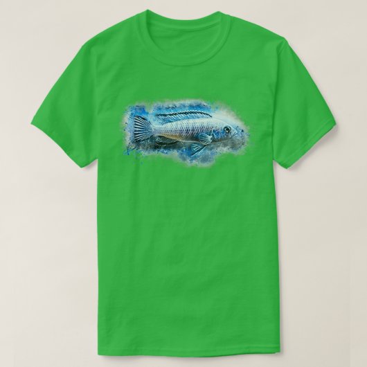 Ice blue mouthbrood Pseudotropheus socolofi T-shirt (Design voorkant)
