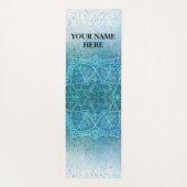 Ice Blue Natural Mandala Floral Yogamat (Achterkant)
