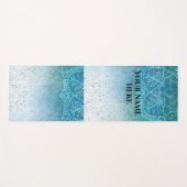 Ice Blue Natural Mandala Floral Yogamat (Voorkant (horizontaal))