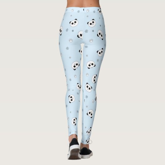 Ice Blue Panda Leggings | Leggings | Baby4Levensdu (Achterkant)