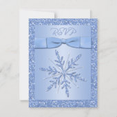 Ice Blue RSVP-kaart (NIET te gebruiken met Square  RSVP Kaartje (Voorkant)