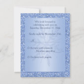 Ice Blue RSVP-kaart (NIET te gebruiken met Square  RSVP Kaartje (Achterkant)