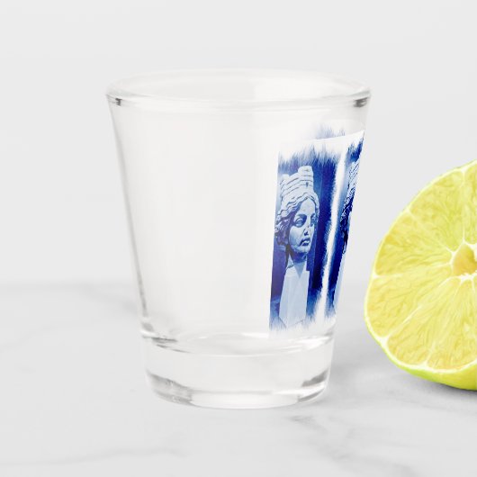 Ice Blue scture Shot Glas (Links)