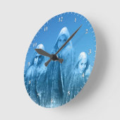 Ice Blue Sky Ronde Klok (Hoek)